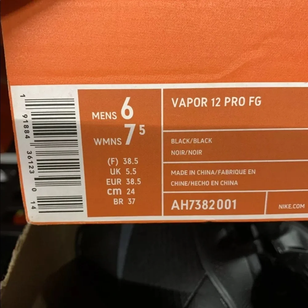 Nike Mercurial Vapor 12 Pro FG Soccer Cleats black - Picture 8 of 8